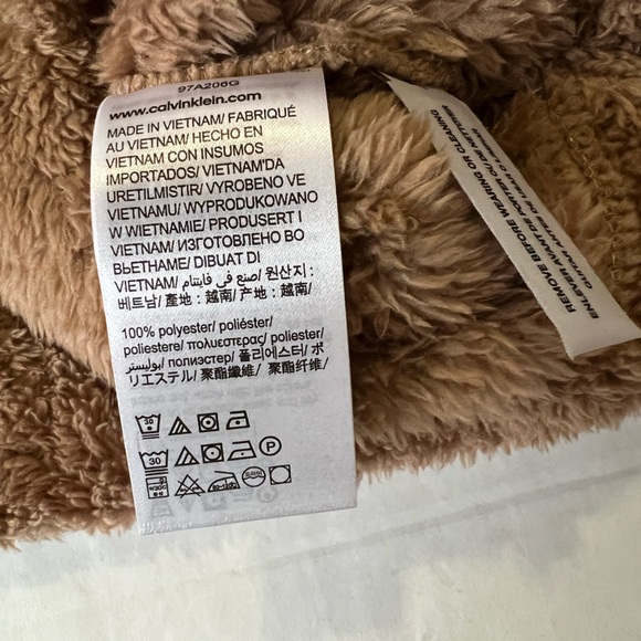 NWT  Calvin Klein Womens Faux Fur Teddy Jacket Size XS  Brown - Picture 6 of 10